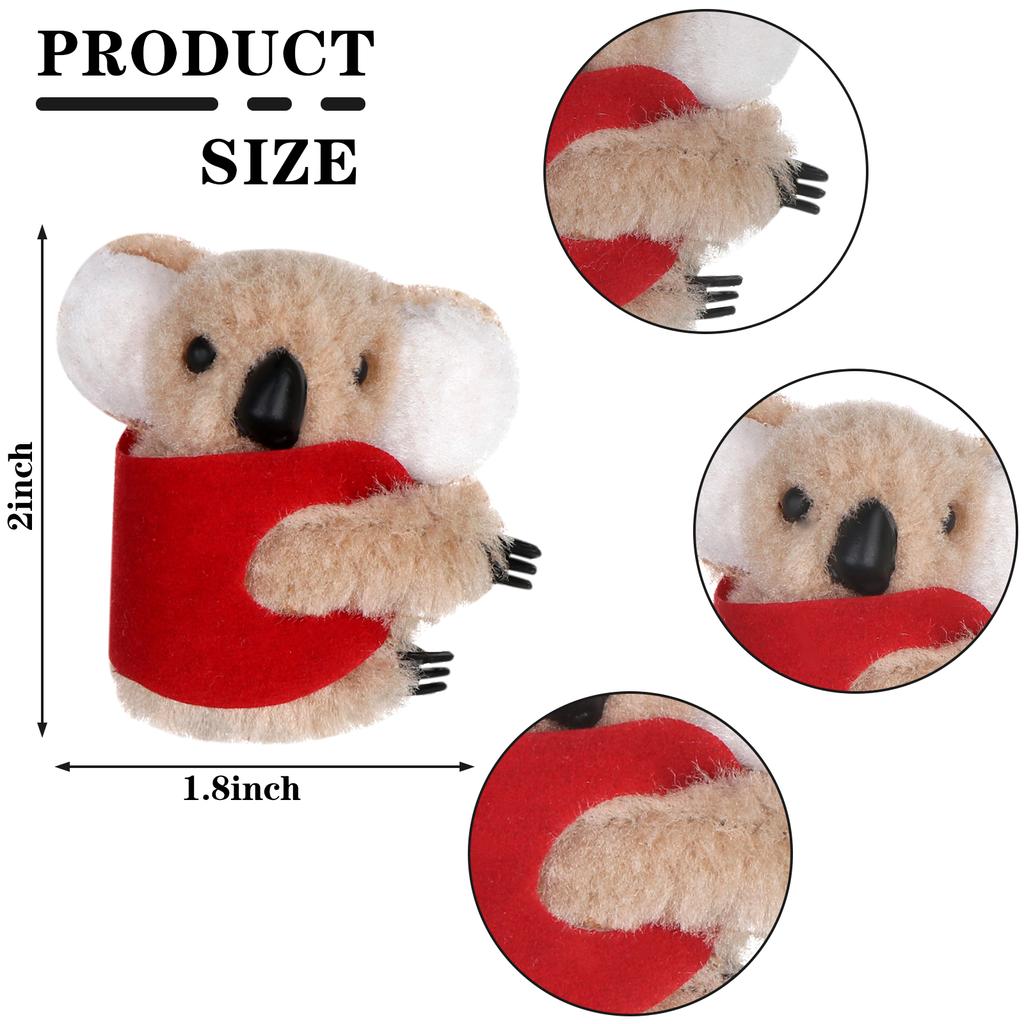 Haiabei 20 Stykker Koala Clip-On Blyantklemmer Plysj Koala Bjørn Klemmer På Leketøy