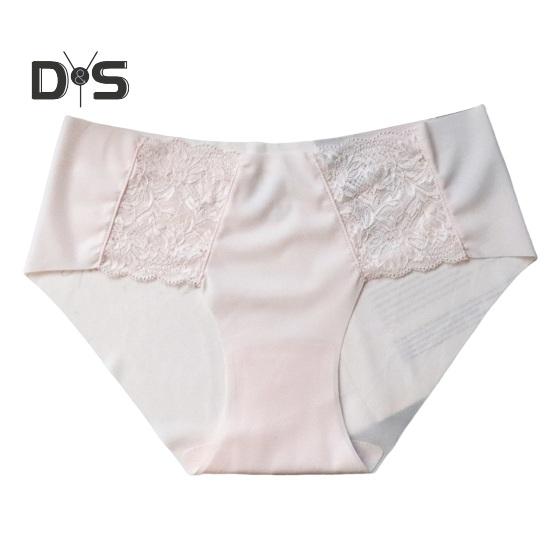 Women's Lace Underwear Seamless Low Waist Briefs Soft Stretchy No Show Bikini Panties Female Invisible Slip Underpants