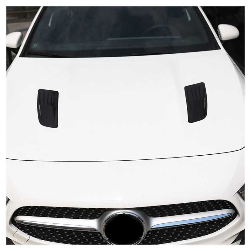 1 Paar Karbonfaser-Stil ABS Auto Motorhauben-Lüftungsgitter Lufteinlass-Abdeckung Zierleiste Dekoration Universal