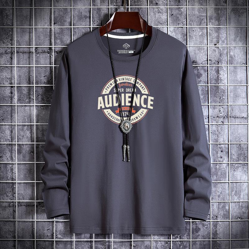 Men's Long Sleeve Autumn Round Neck Casual Printed T-Shirt