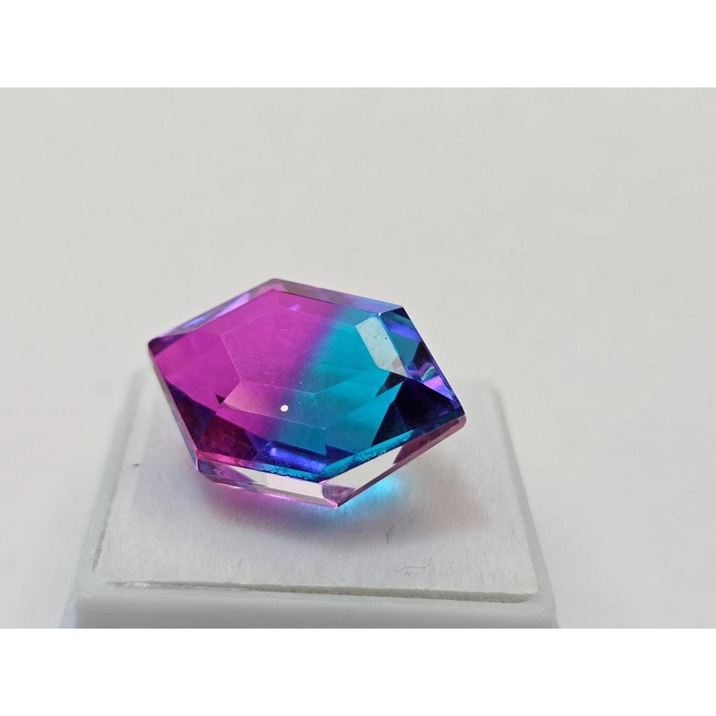 Beautiful Natural Bi-Color Tourmaline 16+ Ct Fancy Cut Certified Loose Gemstone