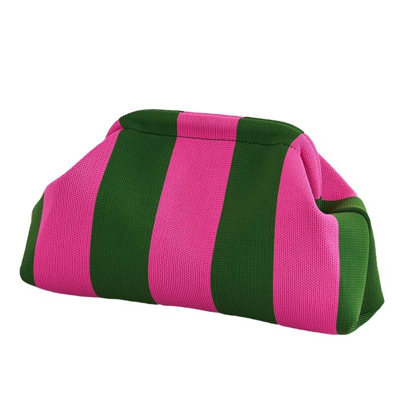 

Women s Striped Beach Bag, Stylish Cloud Bag, Wallet, Clutch 30 * 19 * 10CM
