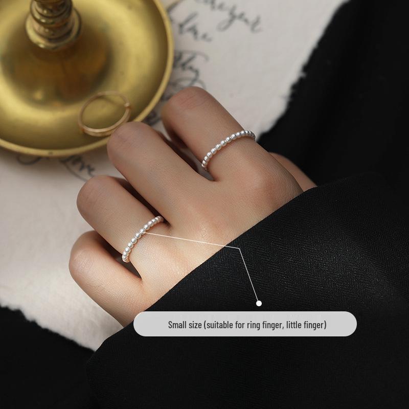 Korean Style Retro Three-Piece Adjustable Ring Set for Women - Fashionable Plain Band, Index Finger, and Open Rings - Trendy Student Hand Jewelry