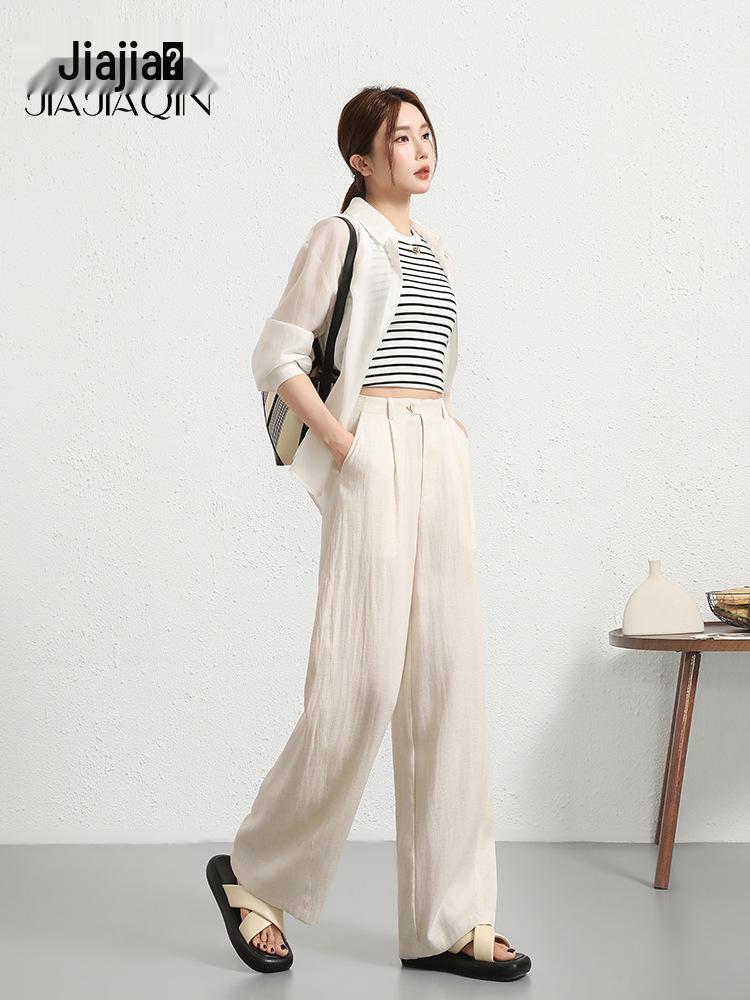 Women's Summer Linen Wide-Leg Pants: Breathable, Versatile, and Stylishly Casual