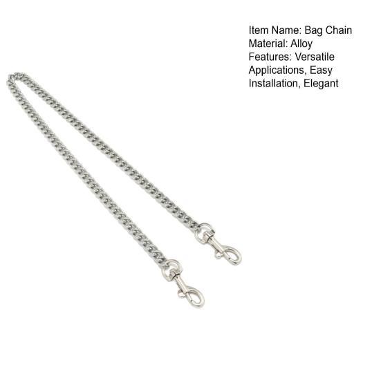Handbag Chain Strap Metal Shoulder Crossbody Replacement Strap Chain with Buckles Bag Chain Strap with Faux Pearl Extension Chain for Ladies Purse