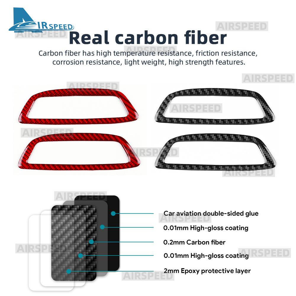 For Mercedes Benz SLK R172 2011-2015 2016 SLC 2016-2020 Car Seat Headrest Panel Interior Real Soft Carbon Fiber Trim Sticker