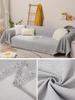 European Solid Color Chenille Sofa Towel for Living Room French Style Home Decoration Sofa Cover Couch Cover Tassel Edge 180