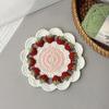 1Pc Handmade Strawberry Crochet Coasters for Protecting Tableware - an Elegant Decoration And Safeguard for Your Table
