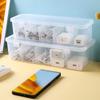 3 Pack Transparent Cable Organizer Boxes with Secure Snap Dust Cover for Organizing Tech Accessories and Small Personal Items
