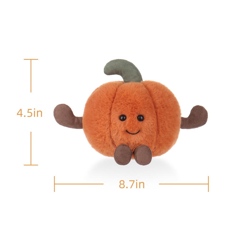 Apricot Lamb Jucărie de pluș Happy Pumpkin pentru copii, Happy Pumpkin moale și drăguț pentru fete și băieți, 15cm
