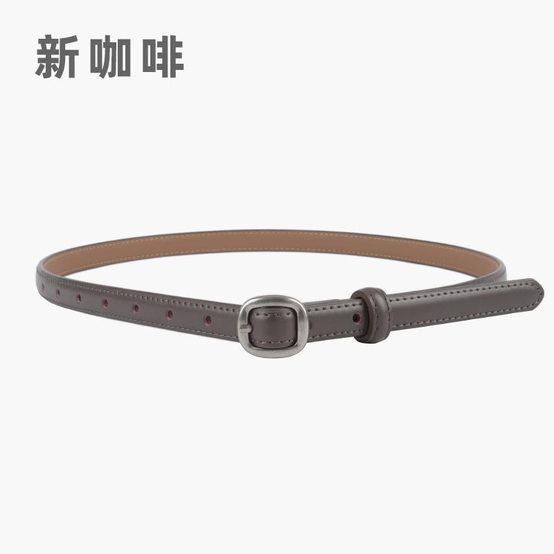 Fine Leather Women'S Belt Belt With Jeans Casual Pants Dress Women'S Simple Decorative Small Belt
