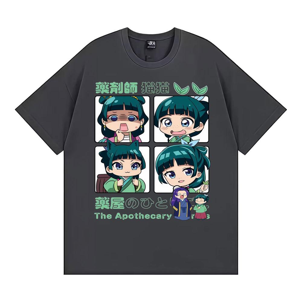 Manga The Apothecary Diaries Graphic T Shirt Unisex Fashion Cute Short Sleeve Japanese Anime T-shirts Women Cotton Loose T-shirt