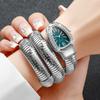 Fashion Women Snake Shape Quartz Watches Luxury Rhinestone Roma Dial Wristwatch Girls Clock Reloj Mujer