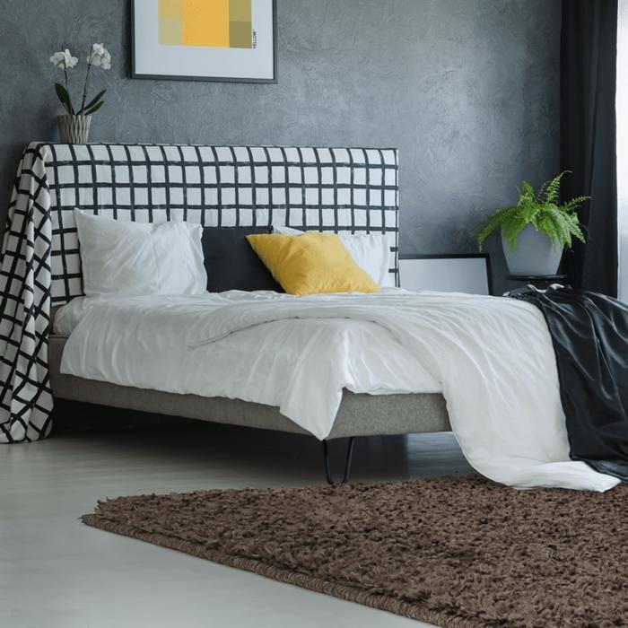 Tapis toucher laineux extra-doux taupe 120x170