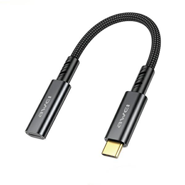 Adapter USB-C do USB-C AWEI - szybkie ładowanie, czarny
