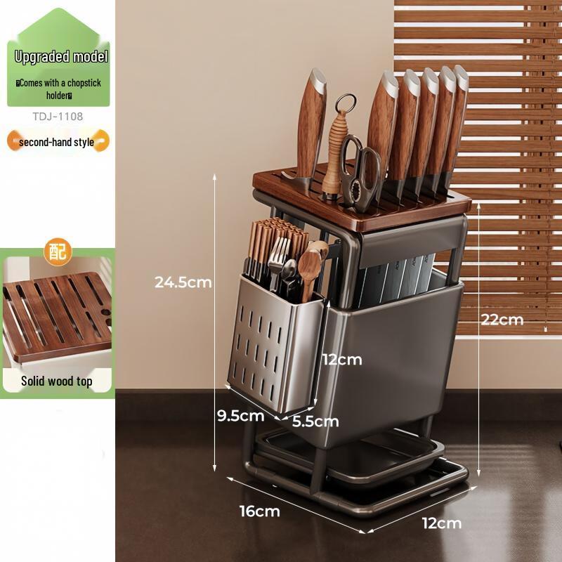 Brangdy Wall-Mounted Kitchen Knife & Chopstick Holder