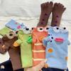 4Pairs All-Season Wearable New Ugly Cute Quirky Abstract Clownfish Five-Toe Couple Mid-Calf Socks
