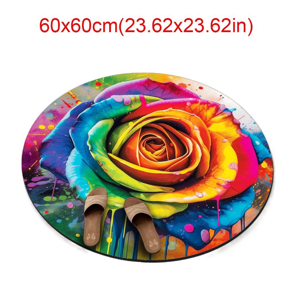 

Нескользящий коврик для пола «Пион» специальной формы, коврик для пола в ванную комнату для гостиной, чайного столика, прикроватный Style 8