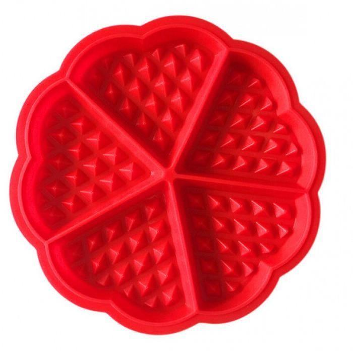 

Moule à gaufre - Famille - Silicone - 18,5 cm - Rouge - Compatible lave-vaisselle