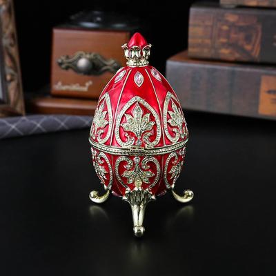 Exquisitos huevos de Pascua, adornos creativos para el hogar, diamantes pintados con esmalte y regalos de artesanía en metal