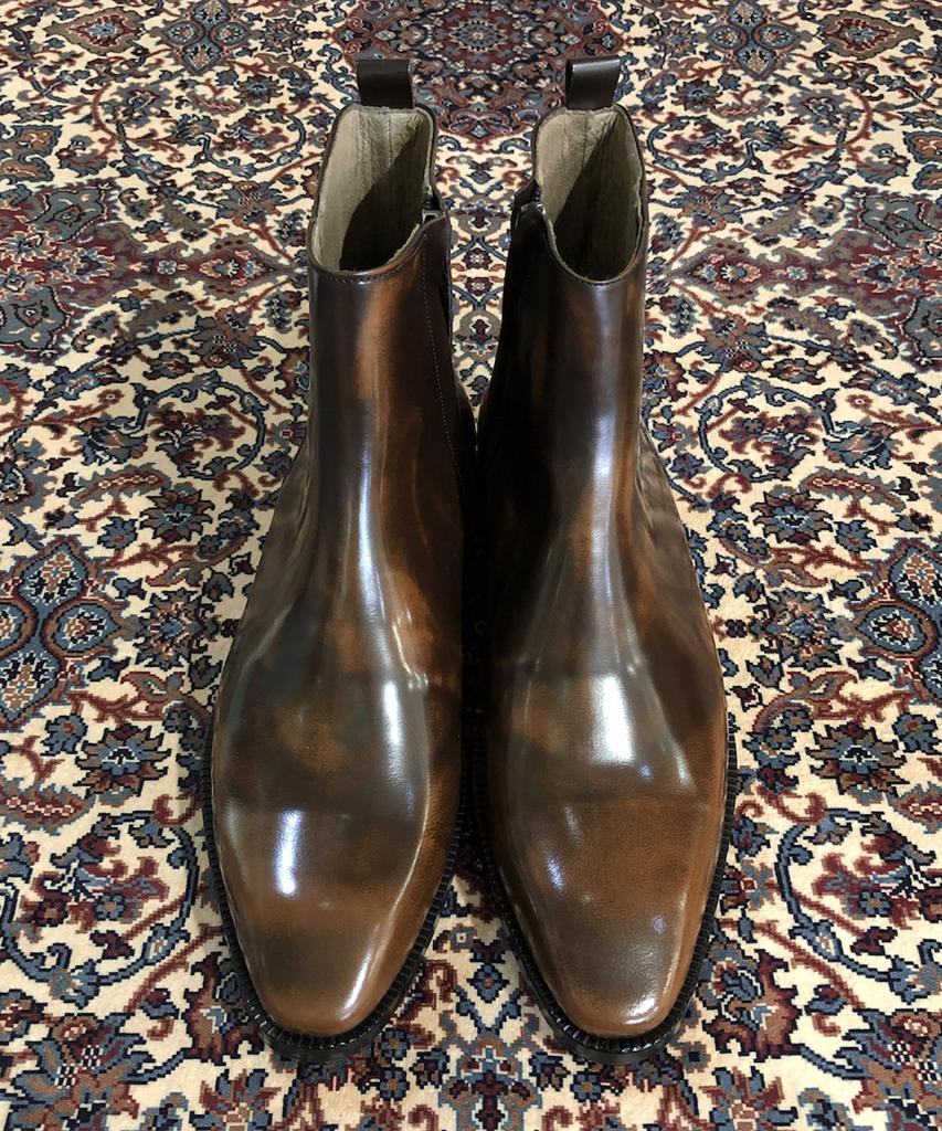 Joenshoe Hugo Slick Side Zipper Boots Brown