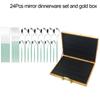 24Pcs Black Gold Dinnerware Set with Box Knives Fork Tea Spoon Cutlery Set Stainless Steel Silverware Tableware Kitchen Flatware