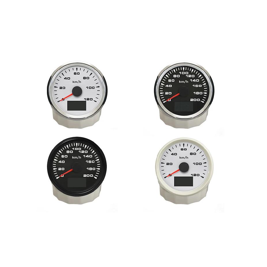 85mm Boat Car 0-120KM/H 0-200KM/H GPS Speedometer with 8 Colors Backlight Waterproof Speedometer 9~32V Trip\COG\ODO
