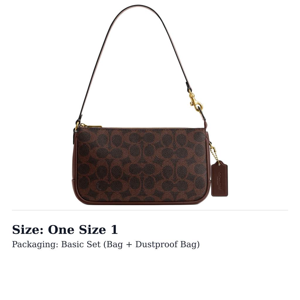 COACH Plaza Artificial Leather With Cow Leather Handbag, Shoulder Bag Small Women's Maple Brown CCC42-B4YDT
