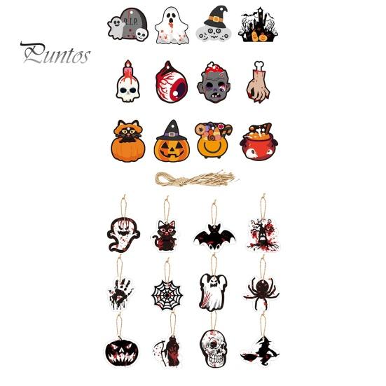 1 Set Halloween Pendent Easy Installation Pumpkin Ghost Hanging Ornaments for Festive Home Decoration