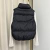 Women's Puffer Vest Casual Sleeveless Stand Collar Down Jacket Winter Warm Zip Up Outerwear with Pockets