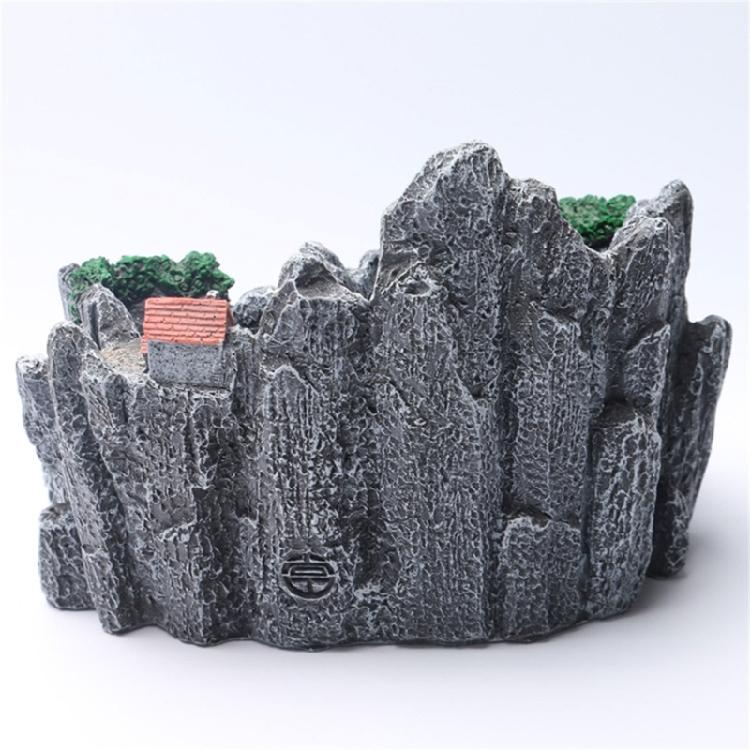 Dekoracyjna doniczka z żywicy Imitacja kształtu góry Akcesoria do ogrodnictwa domowego dla sukulentów Dodająca naturalnych klimatów