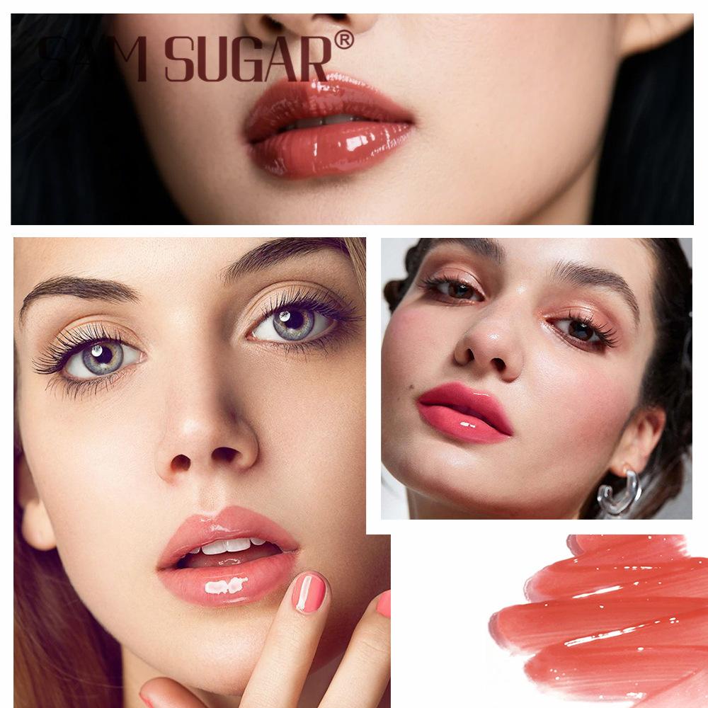 SAM SUGAR Pink Rabbit Velvet Matte Lip Cream Black Rabbit Water Light Lip Glaze Matte Mirror Pendant Lipstick Lip Gloss