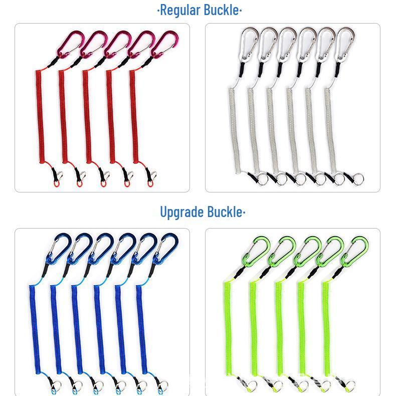Steel Wire Anti-Lost Lanyard with Carabiner for Tools & Fishing Gear