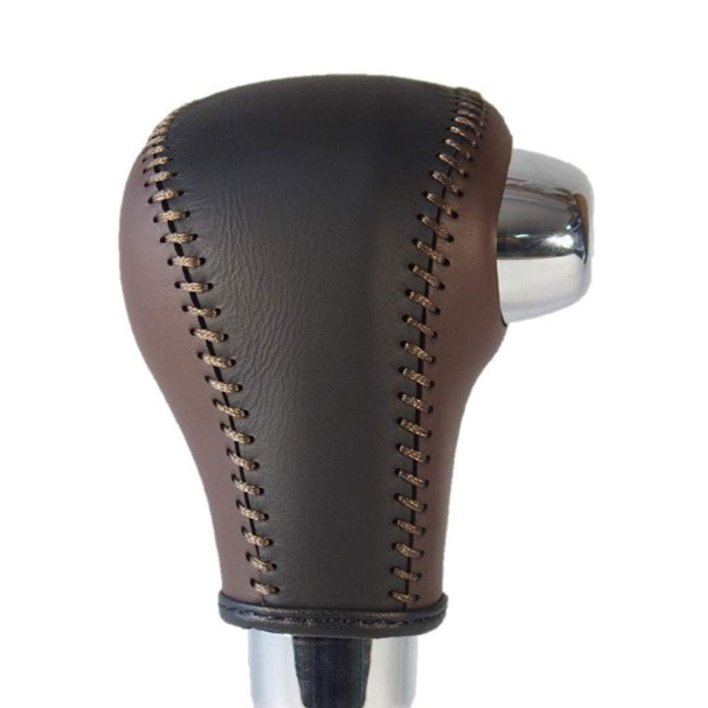 Tricolore Exchange DIY Shift Knob Leather Wrap Kit for Solio Bandit HV Spacia Custom HV Spacia Gear HV and XBEE HV Burnt Brown Leather and x Black
