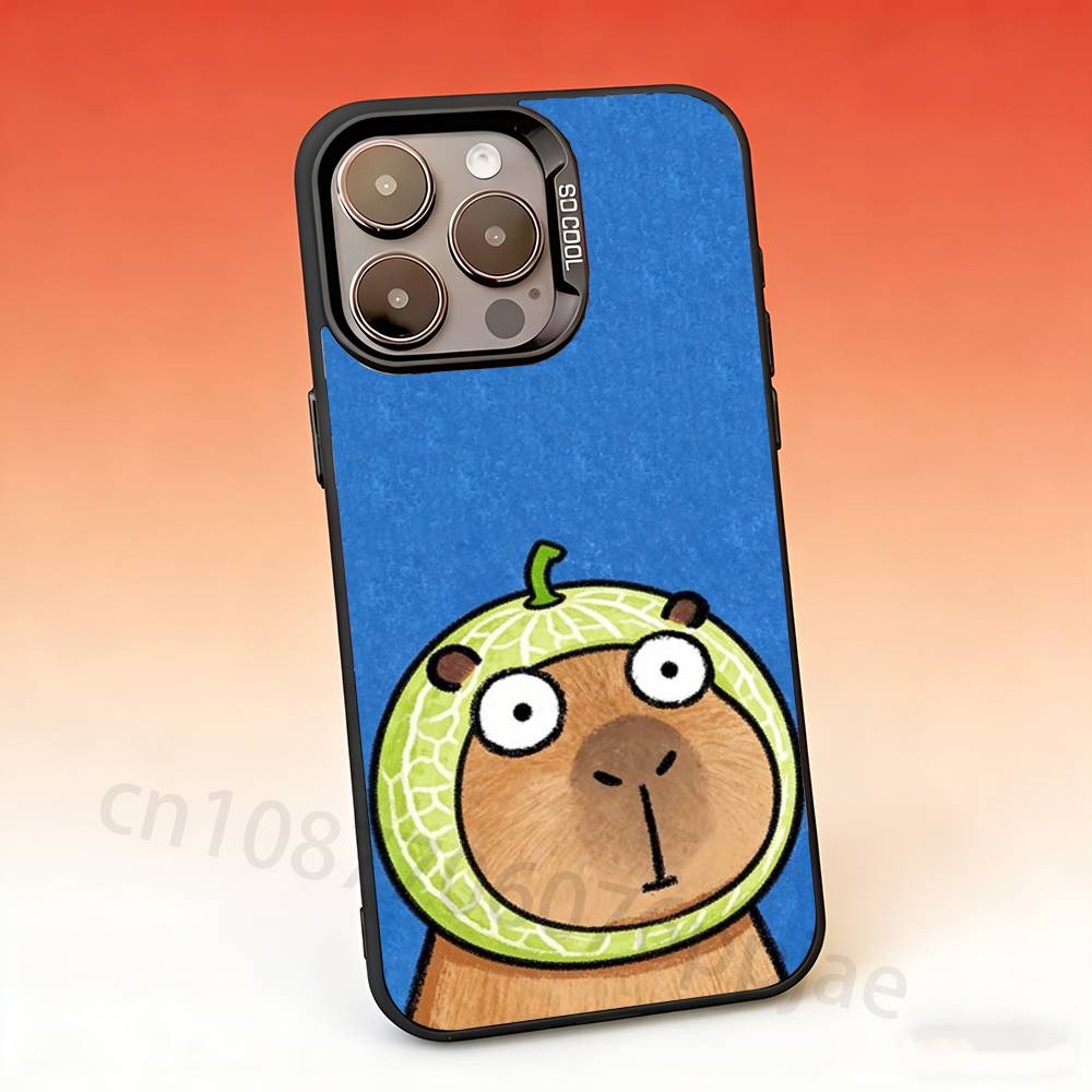

Cute Capybara Phone Case For iPhone 17,16,15,14,13,12,11,Pro,Max,Plus,Mini Candy Matte Shockproof Cover iPhone15
