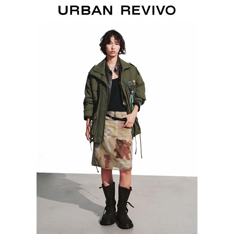 UR 2025 Women's Workwear Multi-Pocket Badge Padded Jacket