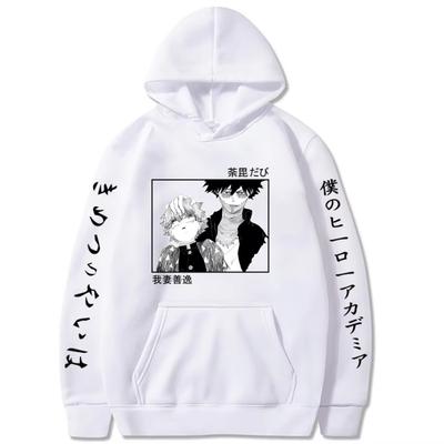 Japan Funny Anime My Hero Academia Dabi Print Hoodies Men Women Harajuku Cartoon Demon Slayer Agatsuma Zenitsu Sweatshirt