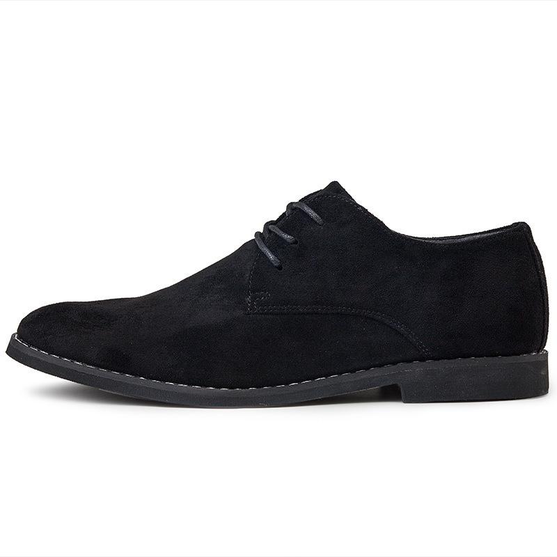 Board Shoes Matte Leather Shoes British Style Leather Suede Men's Shoes Large Size 4546 Business Casual Shoes Tide