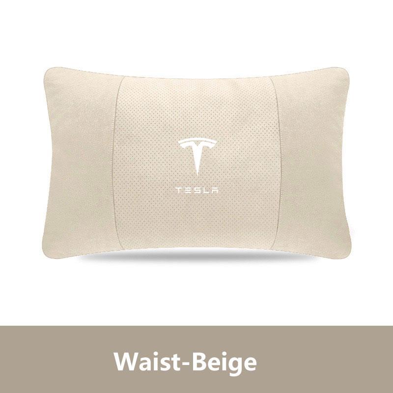 Tesla Model 3 Model Y Model S Model X Samochód Zamszowy Zagłówek Podpórka pod Szyję Siedzenie Miękka Poduszka na Szyję Samochodowy Tesla Akcesoria Samochodowe