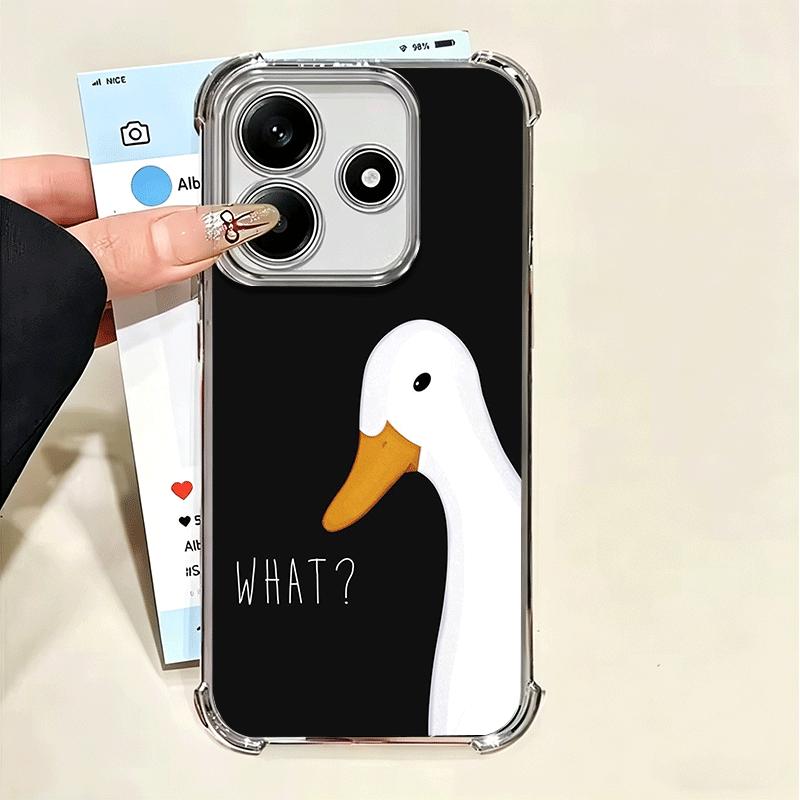 

Funny Cartoon Goose Game Plating Phone Case For Xiaomi Poco X5 X6 X7 X8 Pro Max F8 Ultra F7 M8 M7 M5S Redmi 15C 15 14C 13C 13 X3 Xiaomi Poco X5