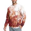 Men's Casual Fashion Printed Round Neck Pullover Sweatshirt