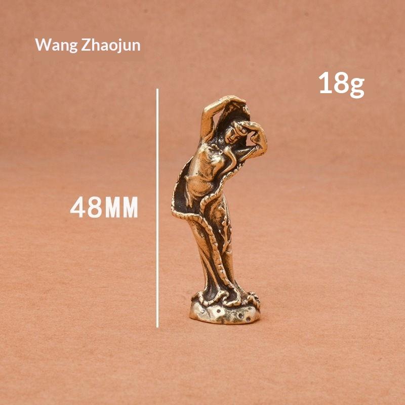 1/4Pcs Vintage Classical Figurines Handcrafted Solid Brass Four Ancient Chinese Beauties Statue Desktop Decor Collection Gift