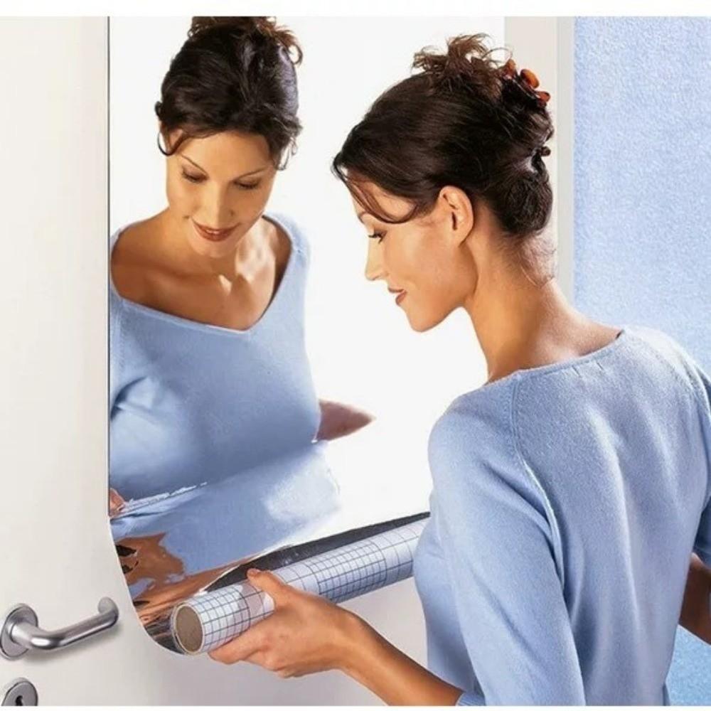 10 pcs Acrylic Self-Adhesive Mirror DIY Wall Stickers Easy Install Flexible Mirror Bathroom