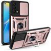 For OPPO A74 A54 4G 5G Case Slide Camera Shockproof Armor Case For OPPO A57 A77 A55 A58  Car Magnetic Holder Ring Protect Cover