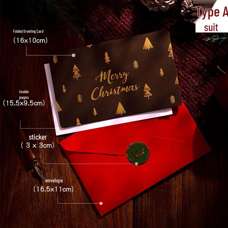 Forest Island Leaf Hot Stamping Greeting Card for Thanksgiving, Christmas, Birthdays & DIY Gift Messages