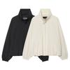 2026 Womens Oversized Relaxed Streetwear Jacket Long Sleeve Zip-Up Solid Color Windbreaker
