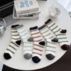 Womens Winter Mid-Calf Striped Compression Socks Casual Sport Crew Students Couples Warm Wool Blend Stackable