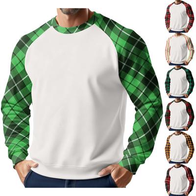 Herren Weihnachts-Raglan-Rundhals-Fleece-Sweatshirt