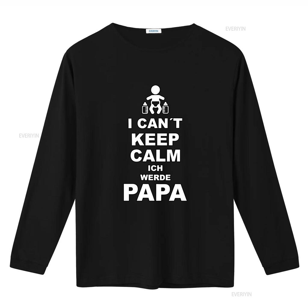 Werdender Papa T Shirt I Cant Keep Calm Ich Werde Perfect for Expectant Fathers Vintage Washed Soft Casual Homme Fashion
