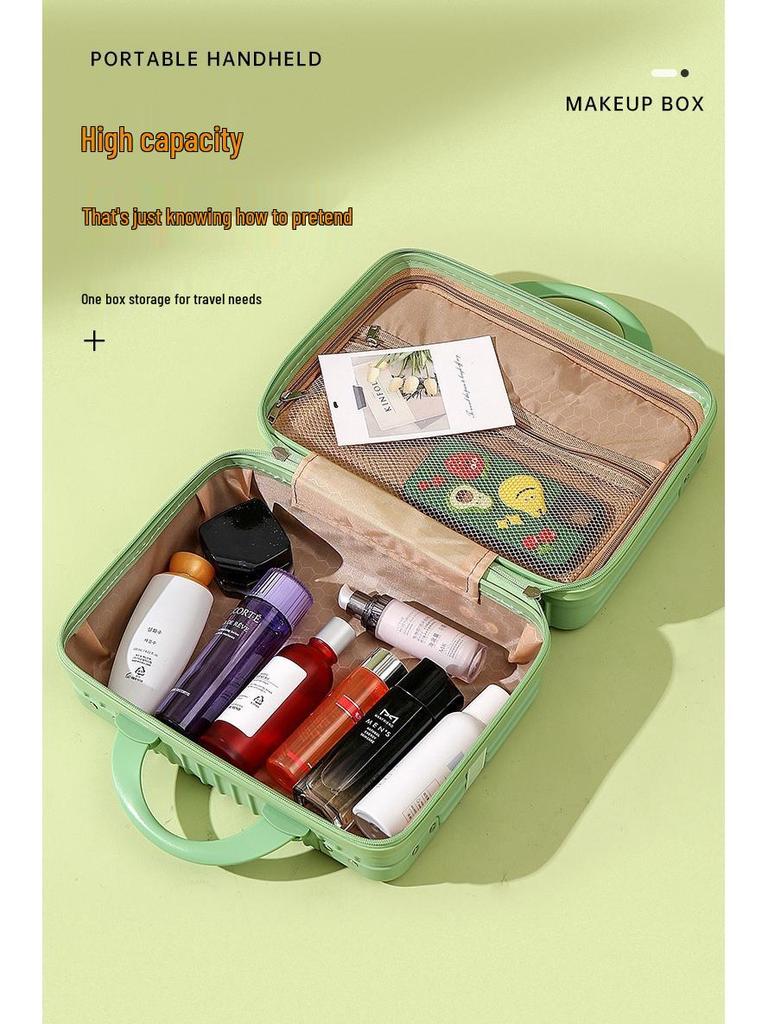 Personalisierter 14-Zoll Mini-Make-up-Koffer mit Zahlenschloss für Reisen